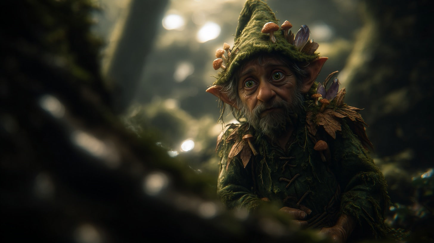 Guardián artesanal de Duendes del Uruguay en el bosque