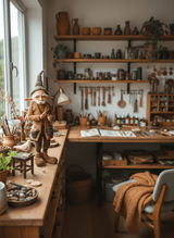 Toto — handmade wisdom guardian art piece by Duendes del Uruguay, view 3