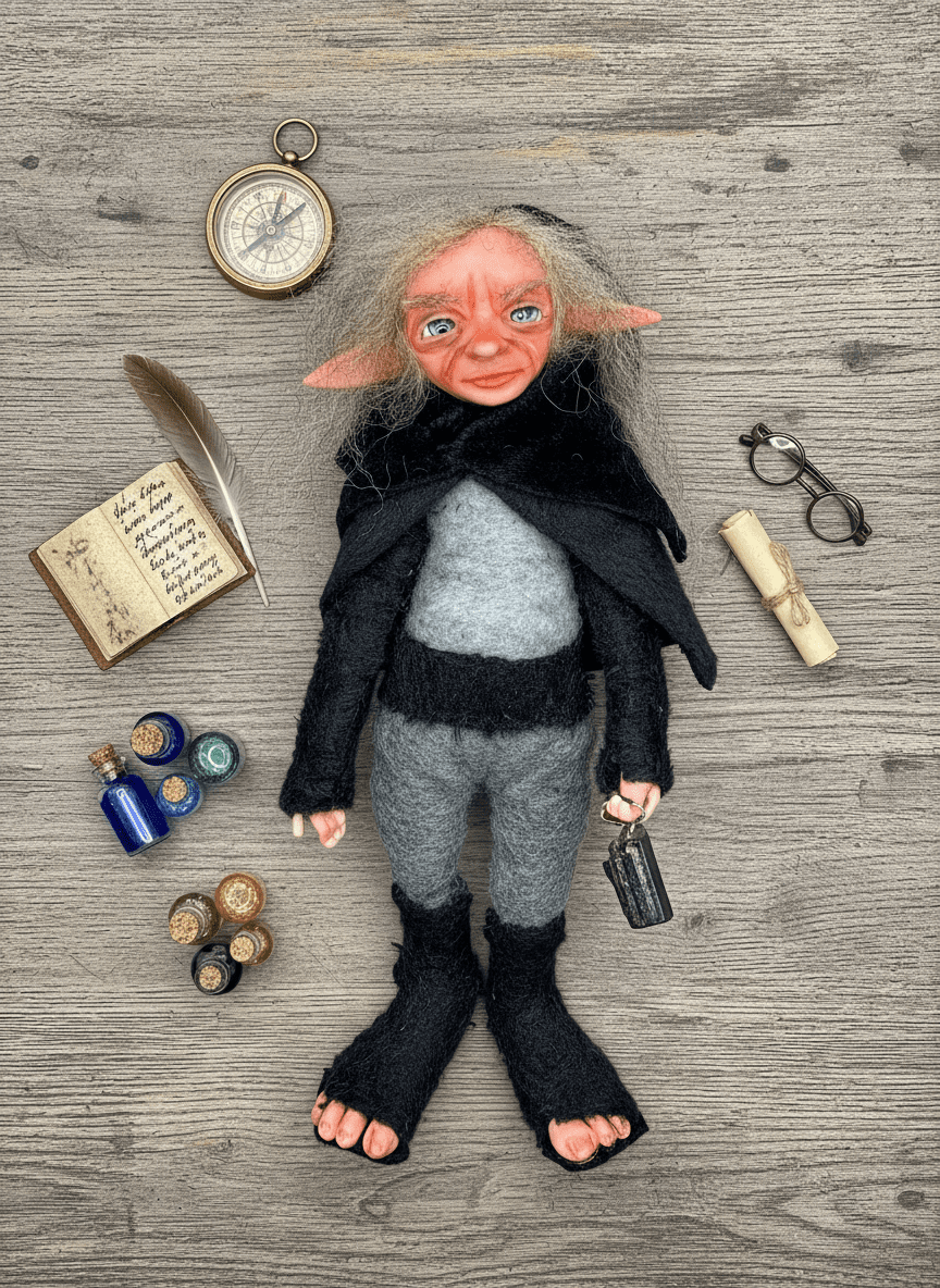 Stan — handmade protection guardian art piece by Duendes del Uruguay, view 9