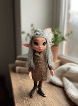 Canela - Pixie — handmade love and heart guardian art piece by Duendes del Uruguay, view 6