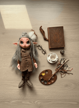 Canela - Pixie — handmade love and heart guardian art piece by Duendes del Uruguay, view 5