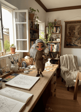 Tulipa - Pixie — handmade company and emotional support guardian art piece by Duendes del Uruguay, view 3