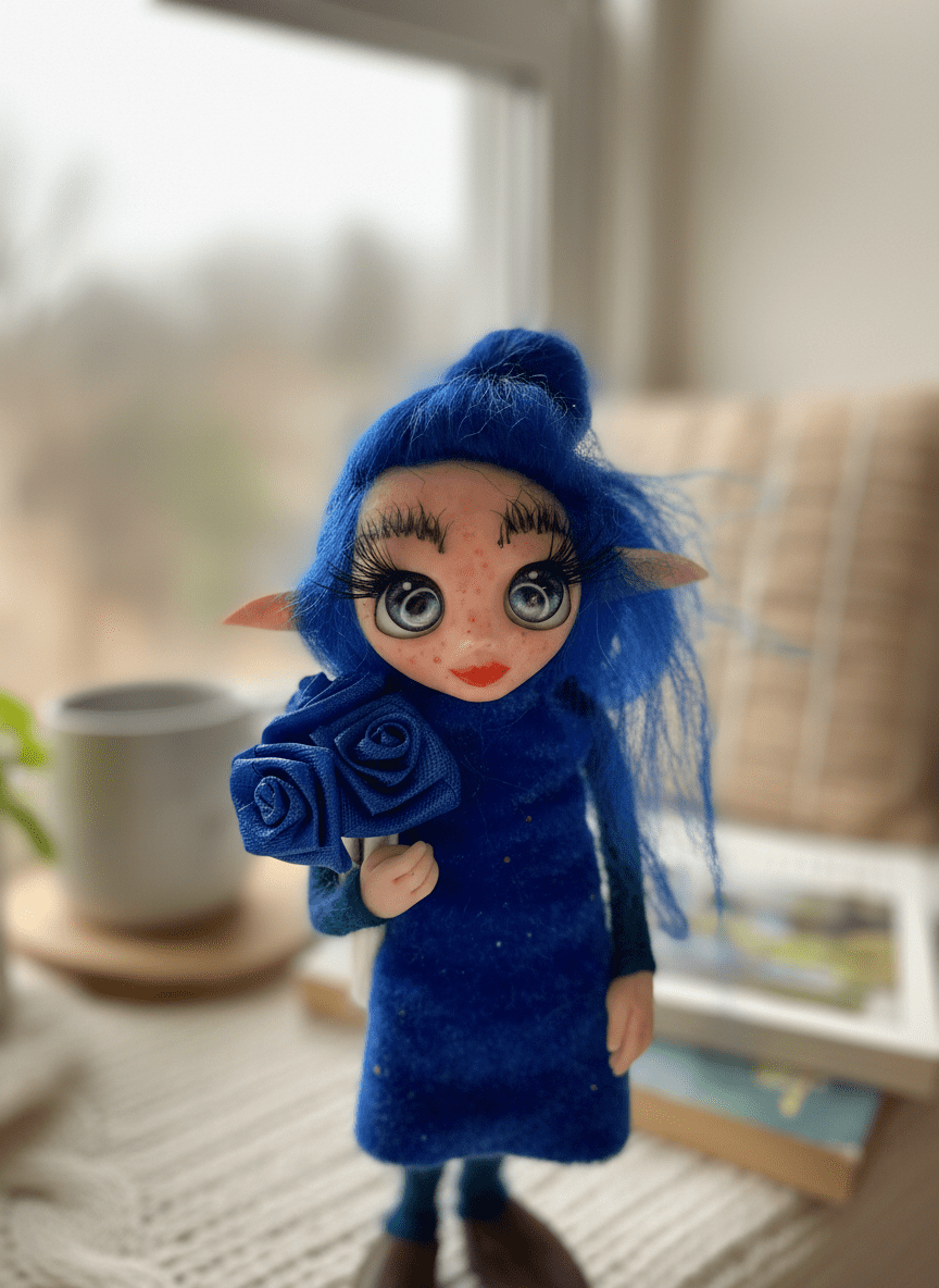 Margarita - Pixie — handmade abundance and money guardian art piece by Duendes del Uruguay, view 4