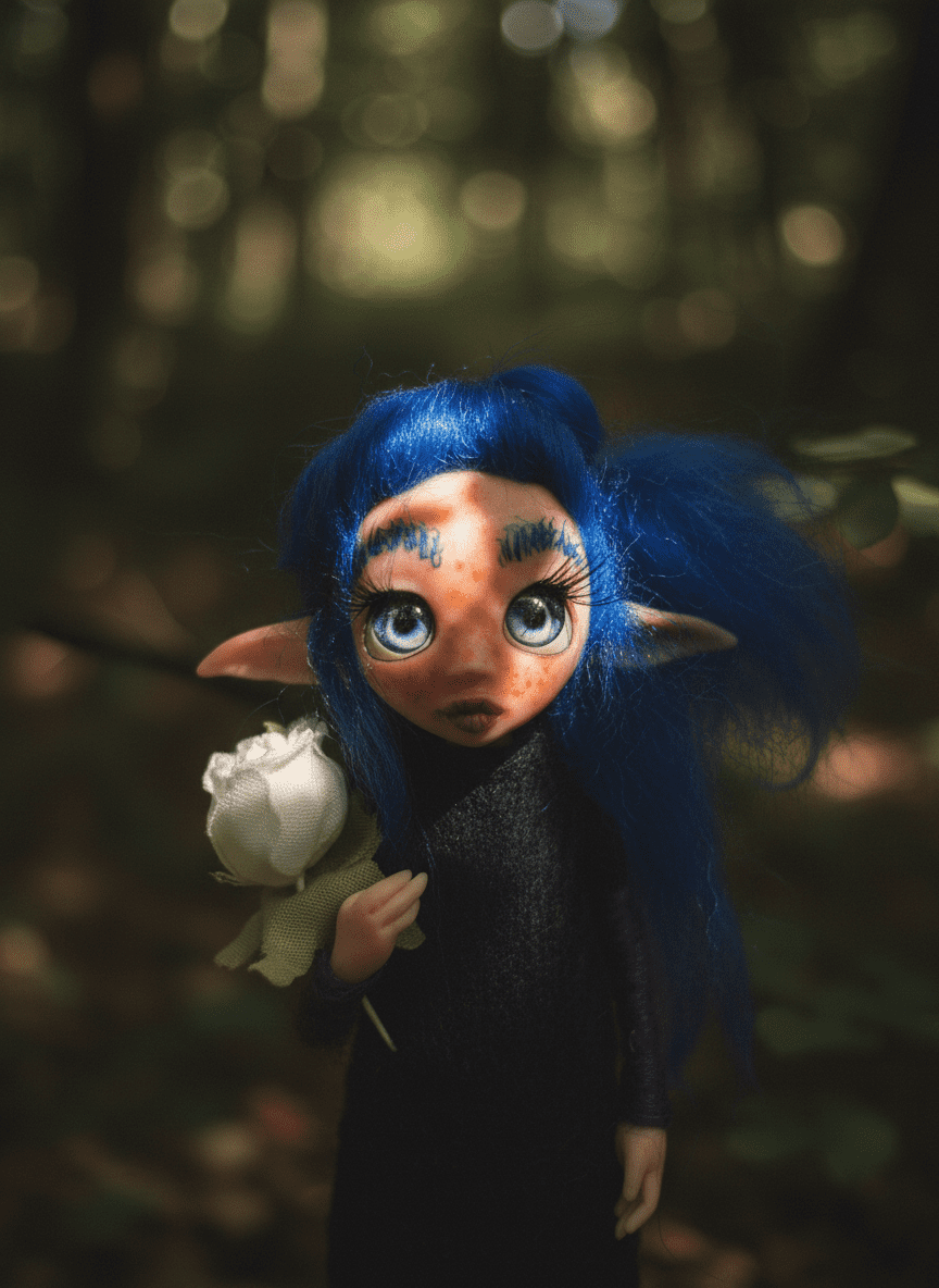 Violeta - Pixie — handmade protection guardian art piece by Duendes del Uruguay, view 8