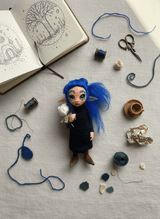 Violeta - Pixie — handmade protection guardian art piece by Duendes del Uruguay, view 4