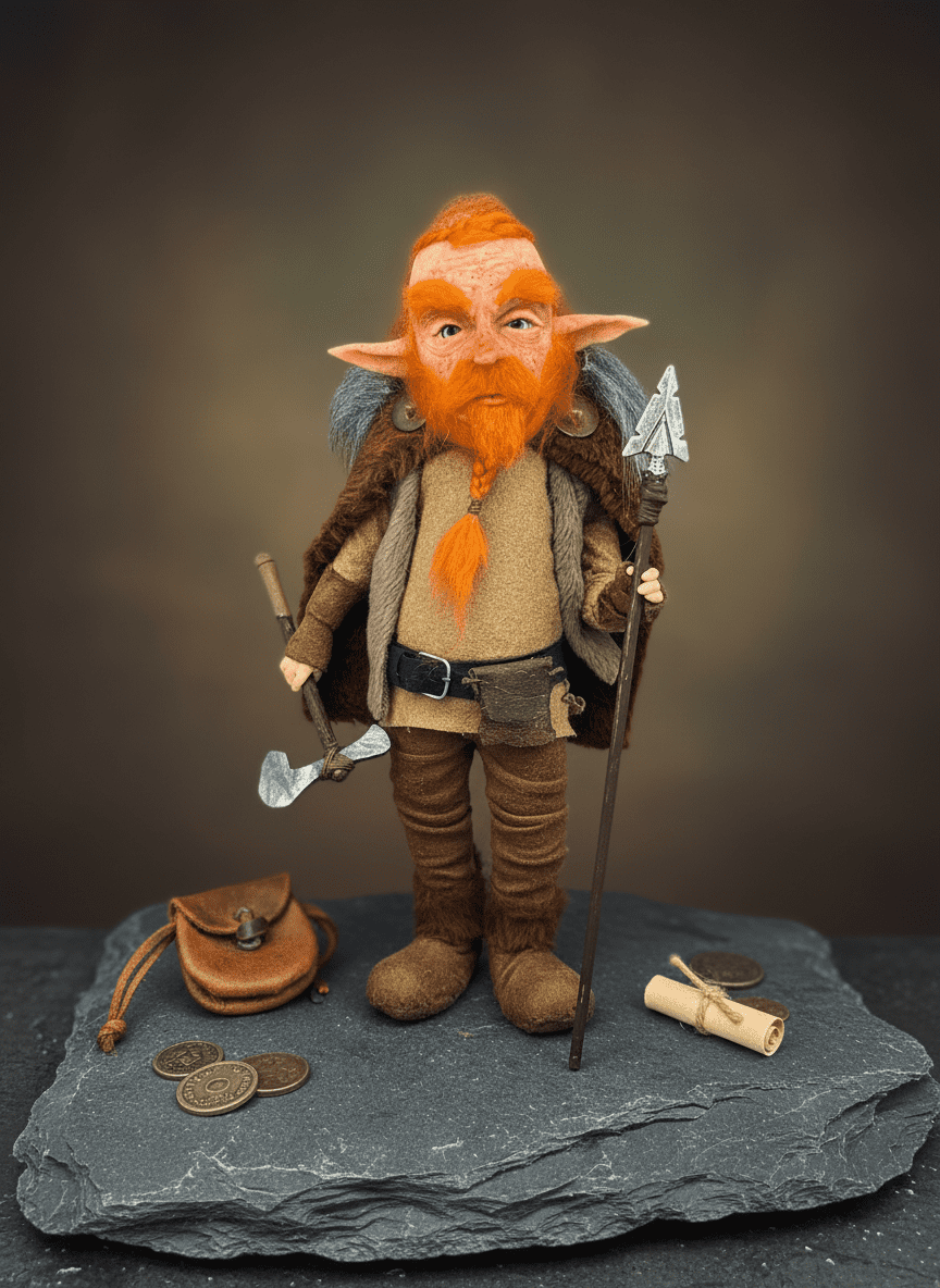 Harald — handmade protection guardian art piece by Duendes del Uruguay, view 4