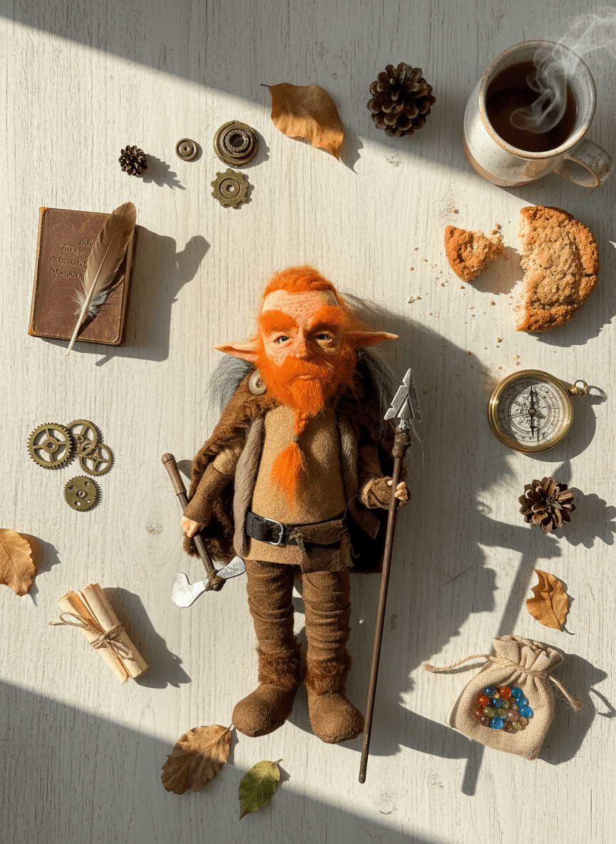 Harald — handmade protection guardian art piece by Duendes del Uruguay, view 3