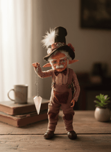 Morgan — handmade love and heart guardian art piece by Duendes del Uruguay, view 2