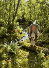 Greg — handmade wisdom guardian art piece by Duendes del Uruguay, view 6
