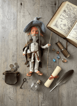 Greg — handmade wisdom guardian art piece by Duendes del Uruguay, view 5