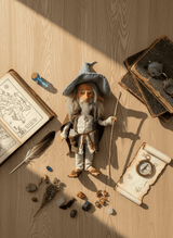 Greg — handmade wisdom guardian art piece by Duendes del Uruguay, view 2