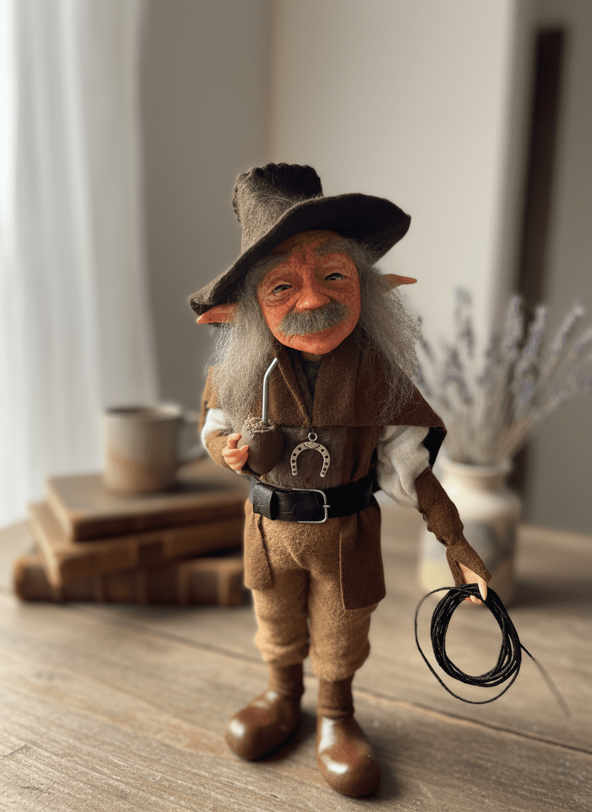 Jacinto — handmade protection guardian art piece by Duendes del Uruguay, view 2