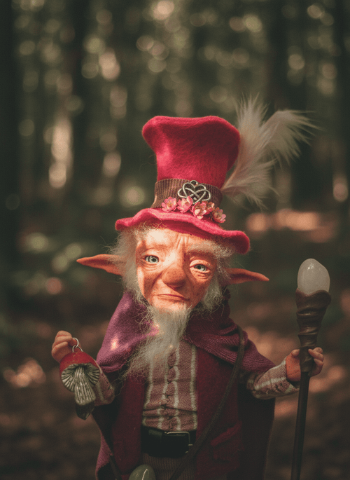 Benjamín, a handmade love and heart guardian art piece by Duendes del Uruguay