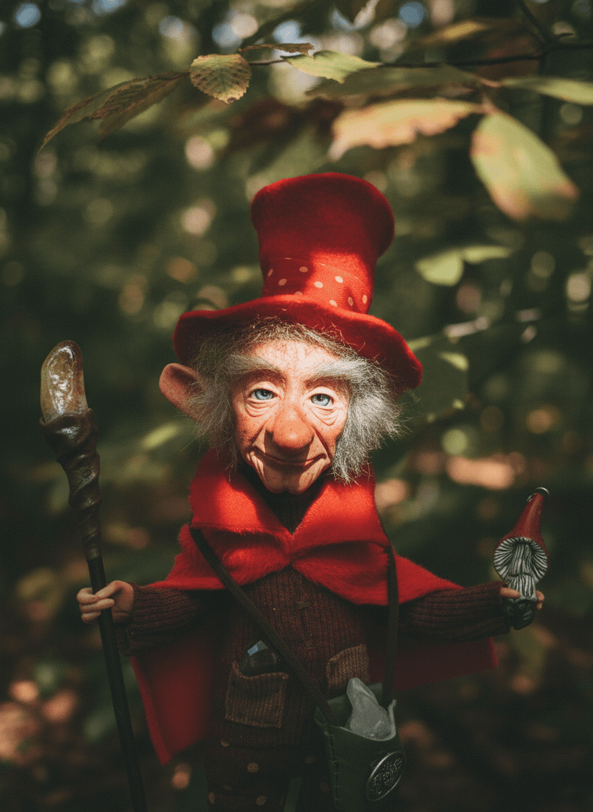 Alejo, a handmade path-opener guardian art piece by Duendes del Uruguay