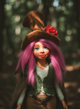 Sofia, a handmade protection guardian art piece by Duendes del Uruguay