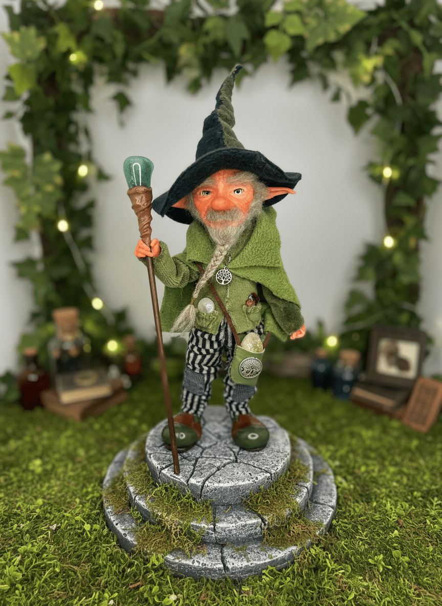 Dante — handmade health and healing guardian art piece by Duendes del Uruguay, view 3