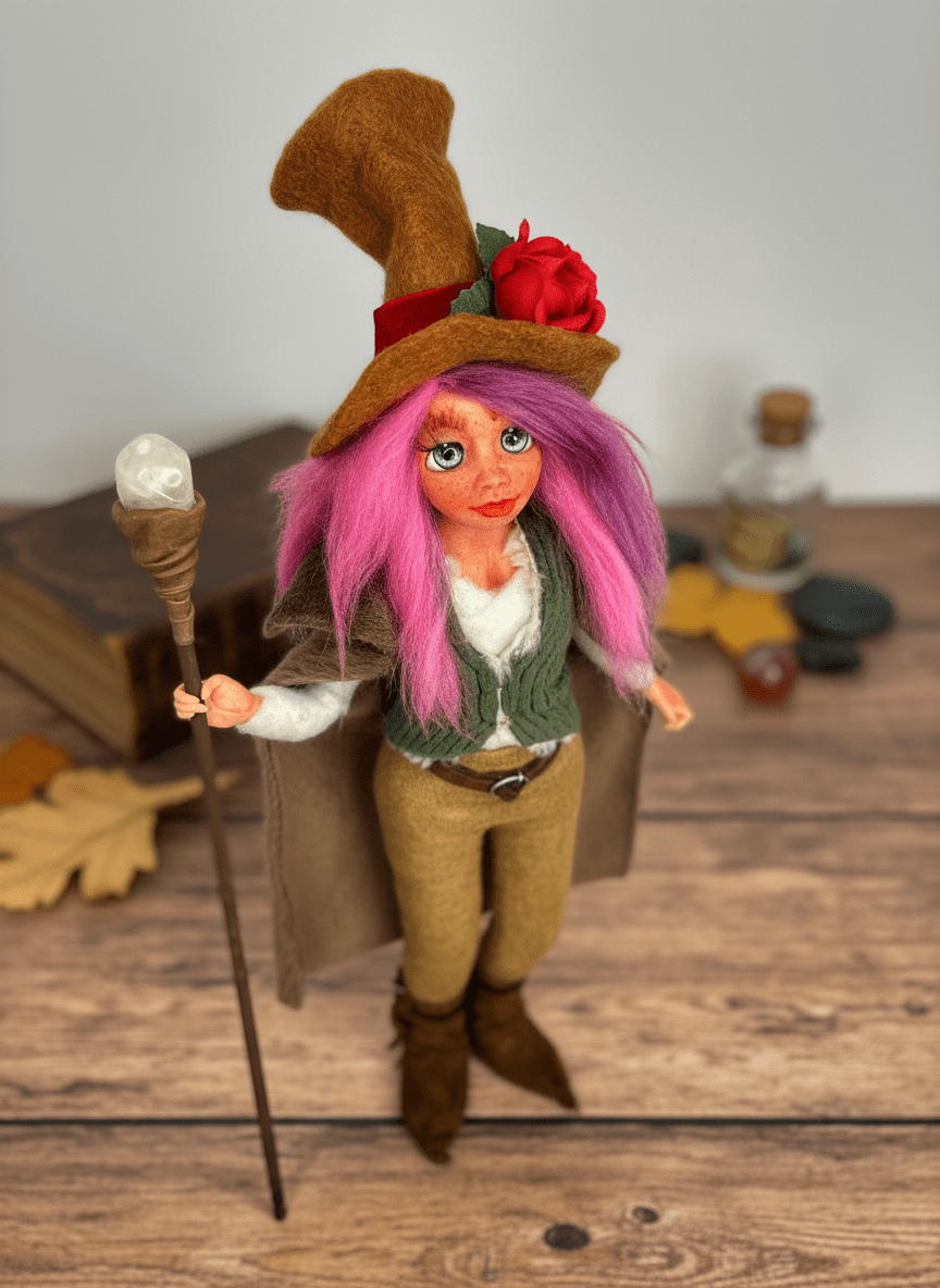 Sofia — handmade protection guardian art piece by Duendes del Uruguay, view 2