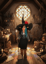 Olivia — handmade path-opener guardian art piece by Duendes del Uruguay, view 2