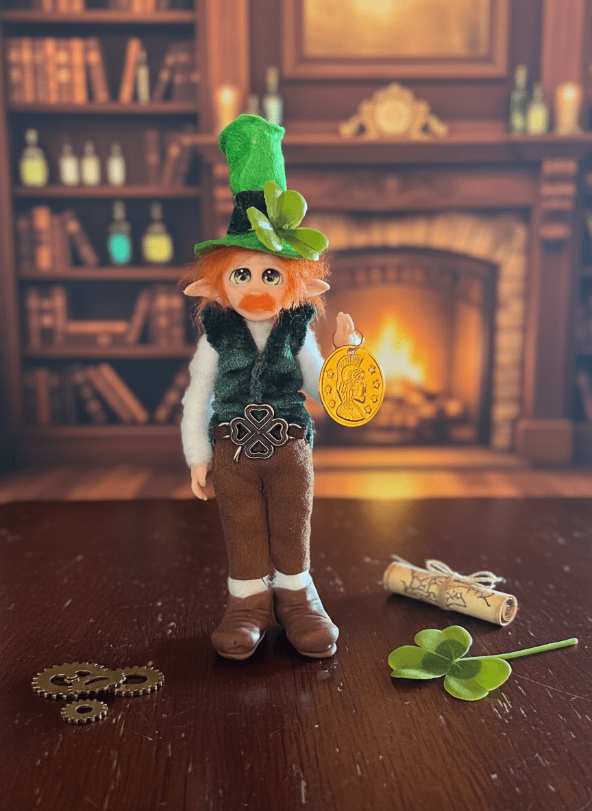 Leprechaun — handmade luck guardian art piece by Duendes del Uruguay, view 3