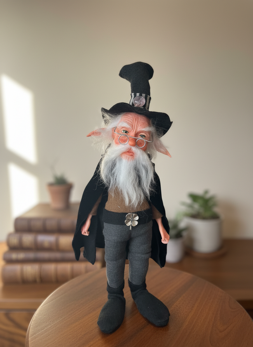 Oberon - Mid-Size — handmade luck guardian art piece by Duendes del Uruguay, view 5