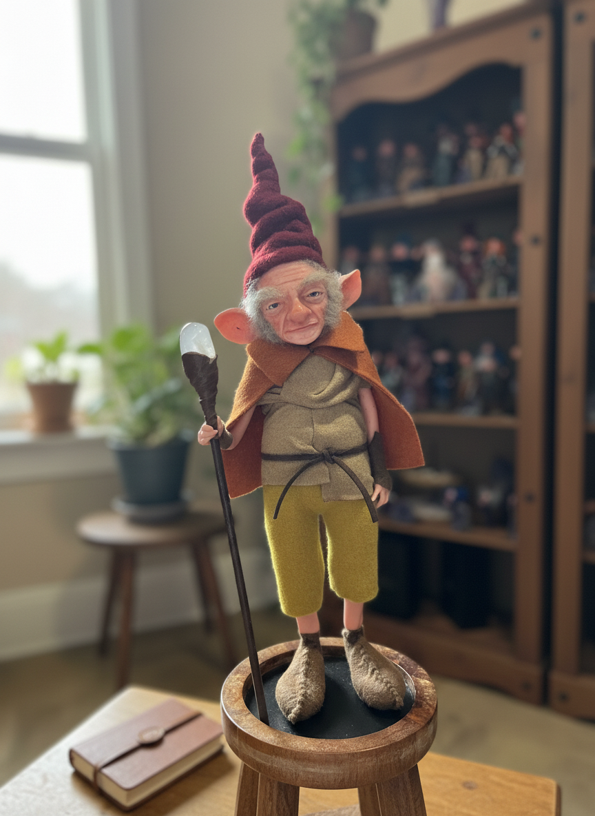 Lysander - Mid-Size — handmade love and heart guardian art piece by Duendes del Uruguay, view 6