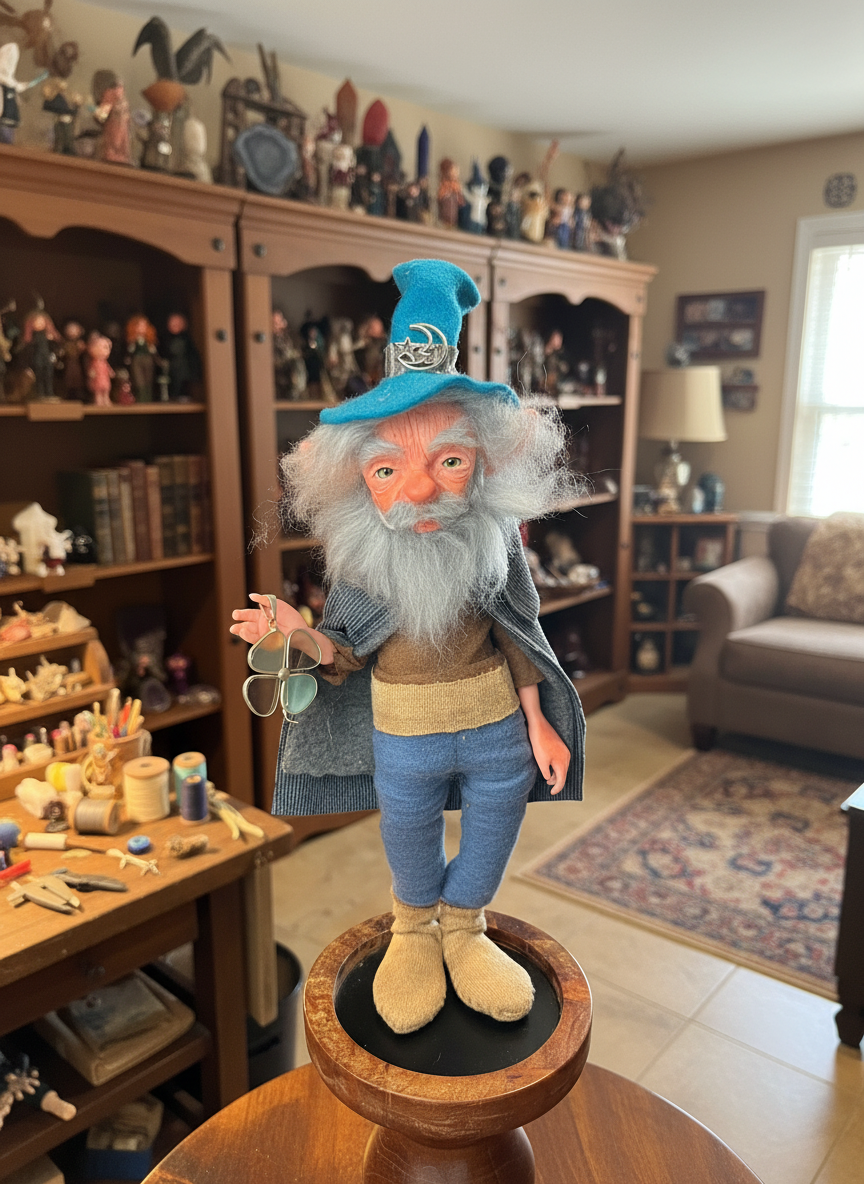 Owyn - Mid-Size — handmade luck guardian art piece by Duendes del Uruguay, view 6