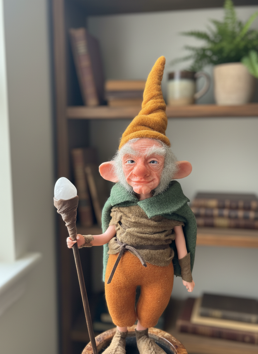 Stellan - Mid-Size — handmade love and heart guardian art piece by Duendes del Uruguay, view 8
