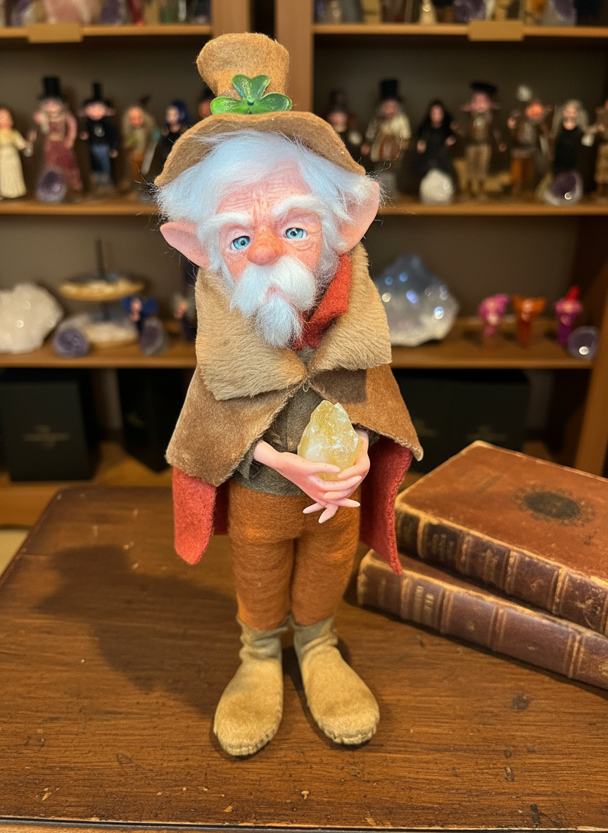 Emeric - Mid-Size — handmade luck guardian art piece by Duendes del Uruguay, view 7