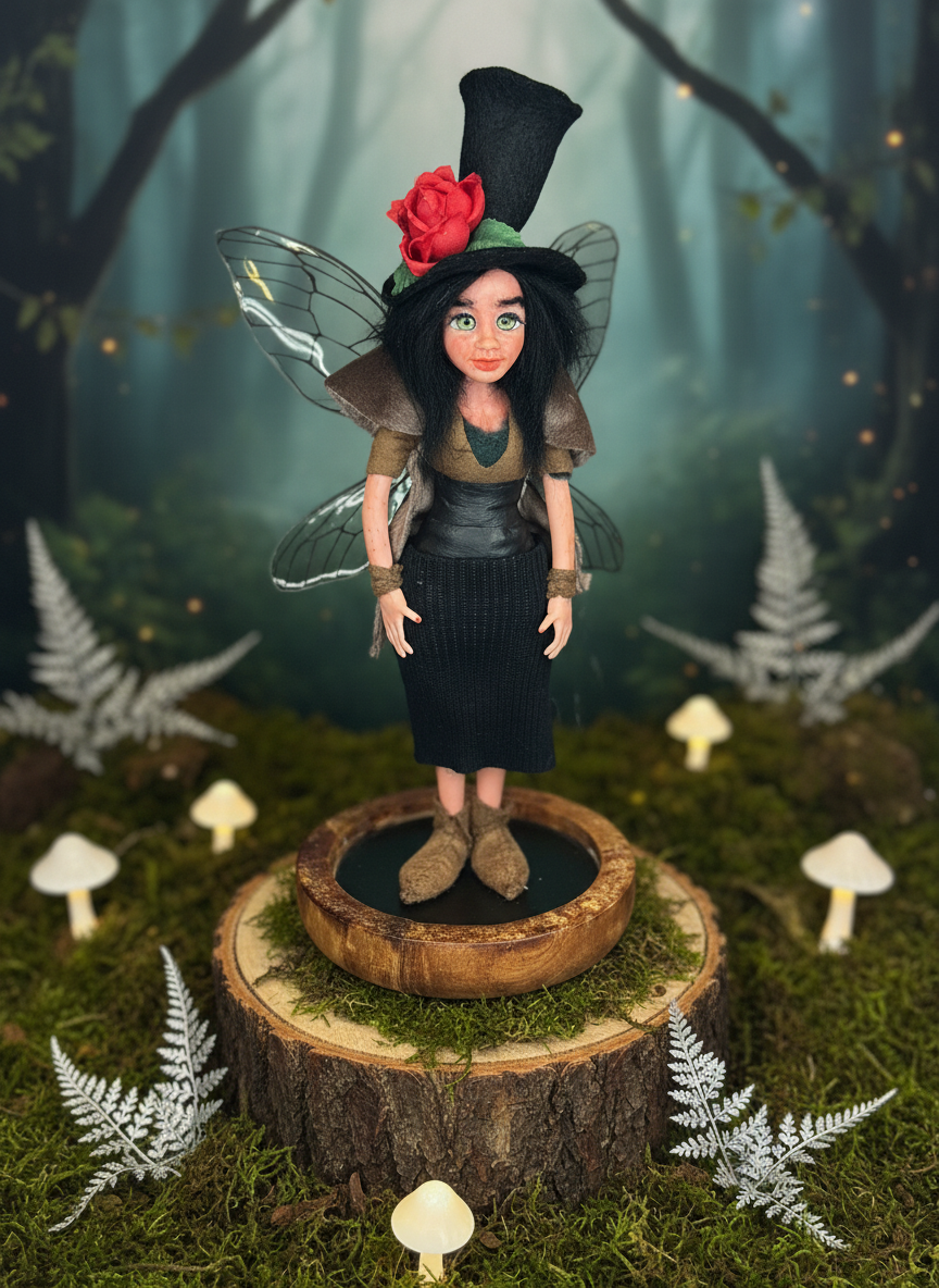 Lilith - Fairy — handmade love and heart guardian art piece by Duendes del Uruguay, view 6
