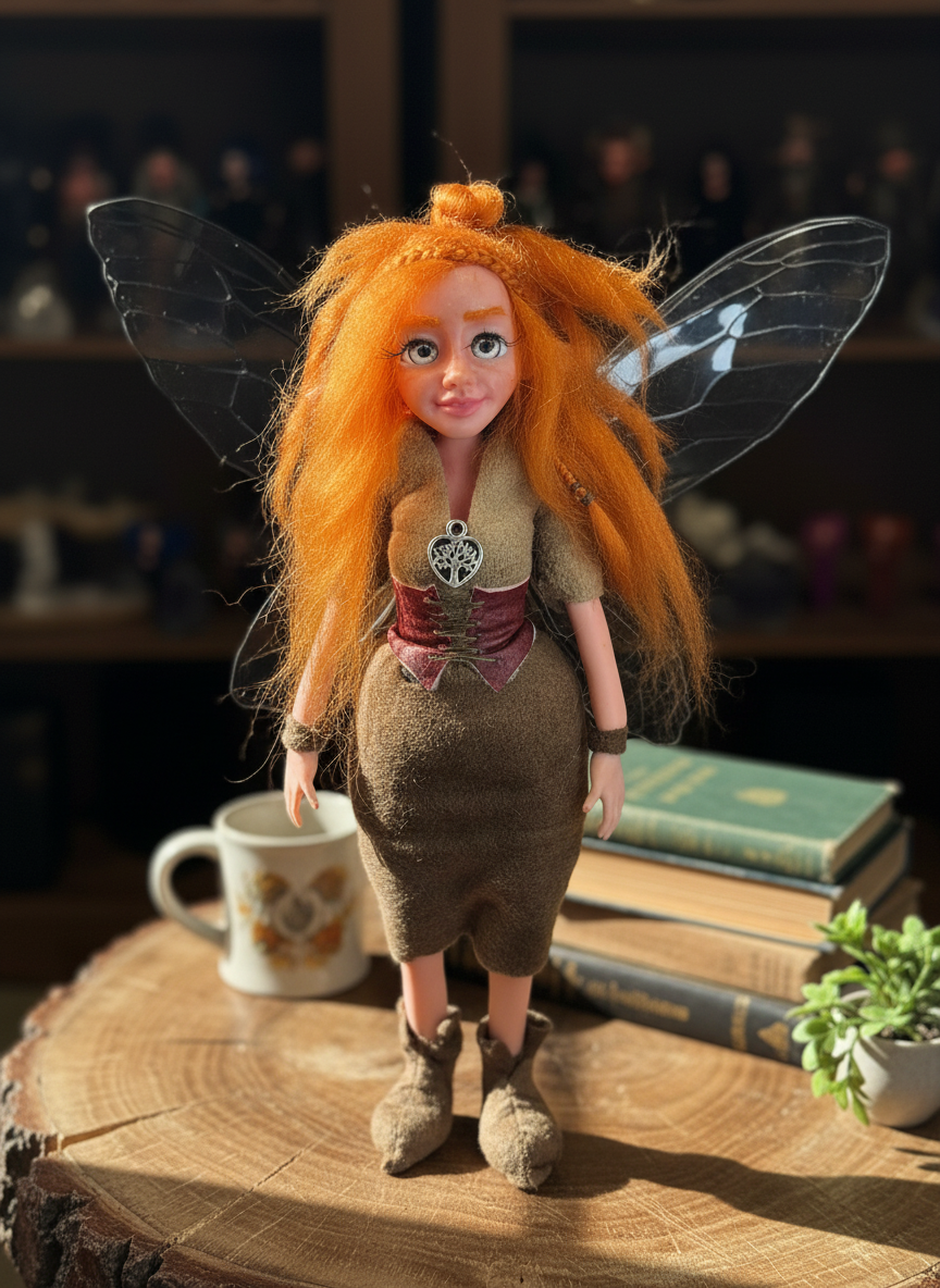 Arianne - Fairy — handmade spirituality guardian art piece by Duendes del Uruguay, view 7