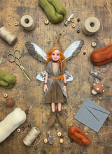 Isolde - Fairy — handmade love and heart guardian art piece by Duendes del Uruguay, view 6