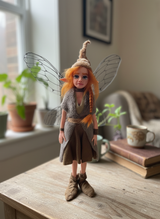 Isolde - Fairy — handmade love and heart guardian art piece by Duendes del Uruguay, view 8