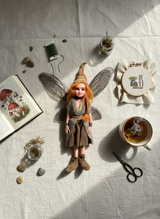 Isolde - Fairy — handmade love and heart guardian art piece by Duendes del Uruguay, view 5