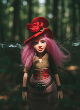 Valentina - Fairy — handmade love and heart guardian art piece by Duendes del Uruguay, view 4