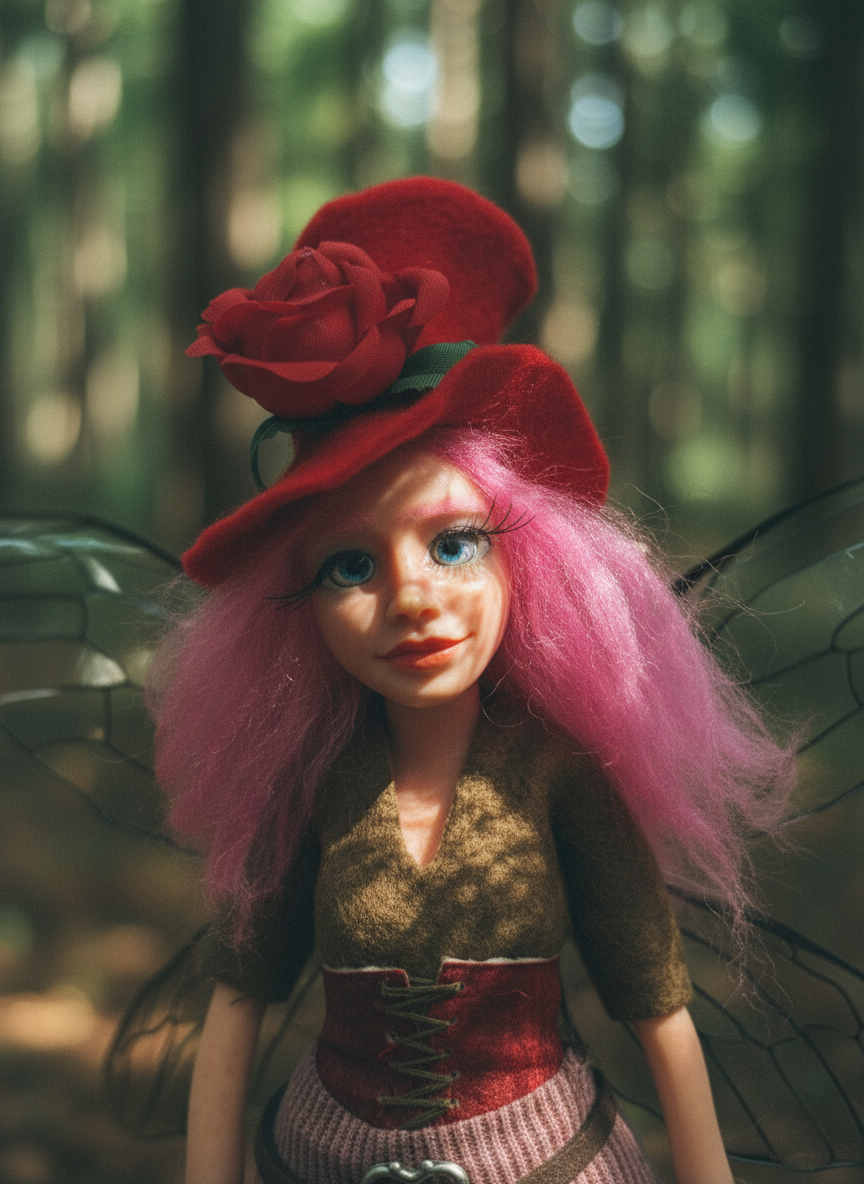 Valentina - Fairy — handmade love and heart guardian art piece by Duendes del Uruguay, view 5