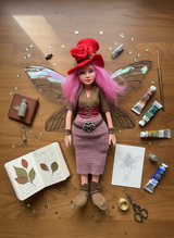 Valentina - Fairy — handmade love and heart guardian art piece by Duendes del Uruguay, view 9