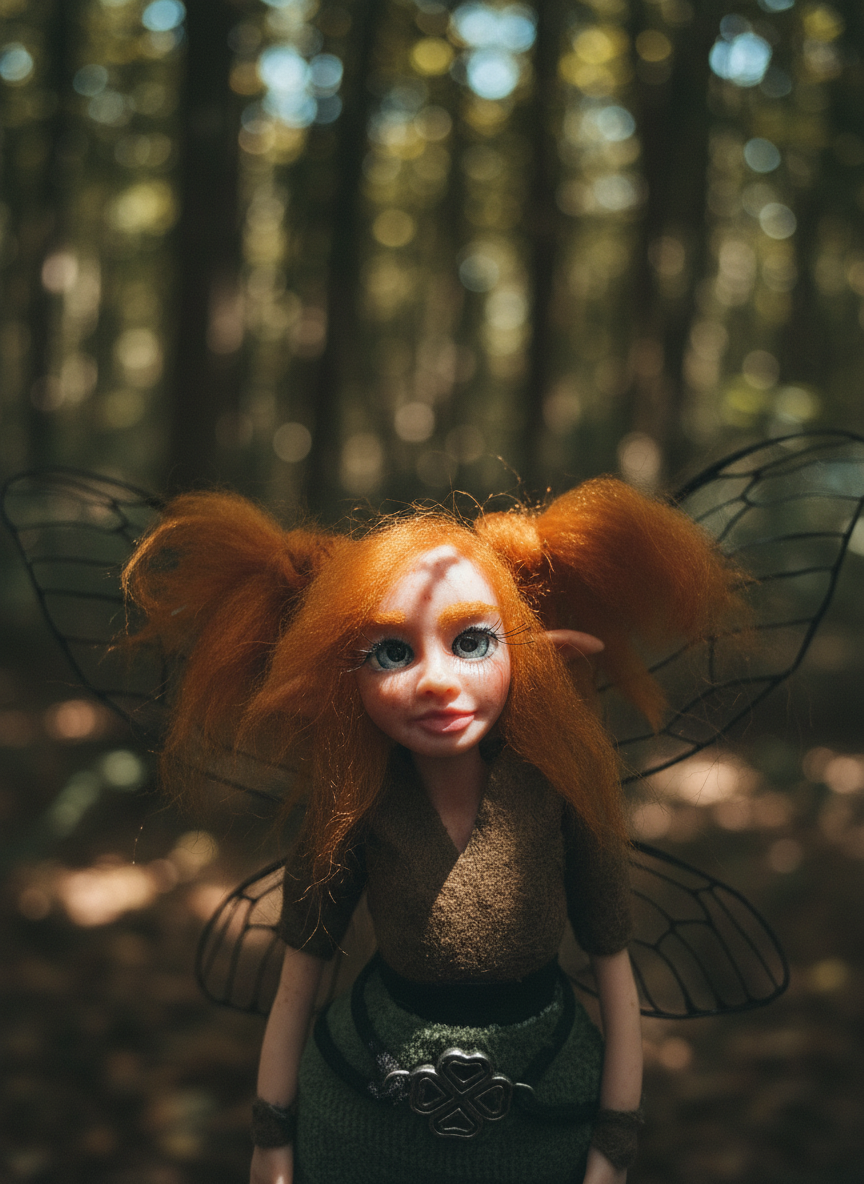 Fiora - Fairy — handmade love and heart guardian art piece by Duendes del Uruguay, view 5