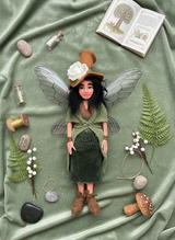 Elara - Fairy — handmade anxiety and mental health guardian art piece by Duendes del Uruguay, view 4