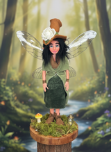 Elara - Fairy — handmade anxiety and mental health guardian art piece by Duendes del Uruguay, view 5