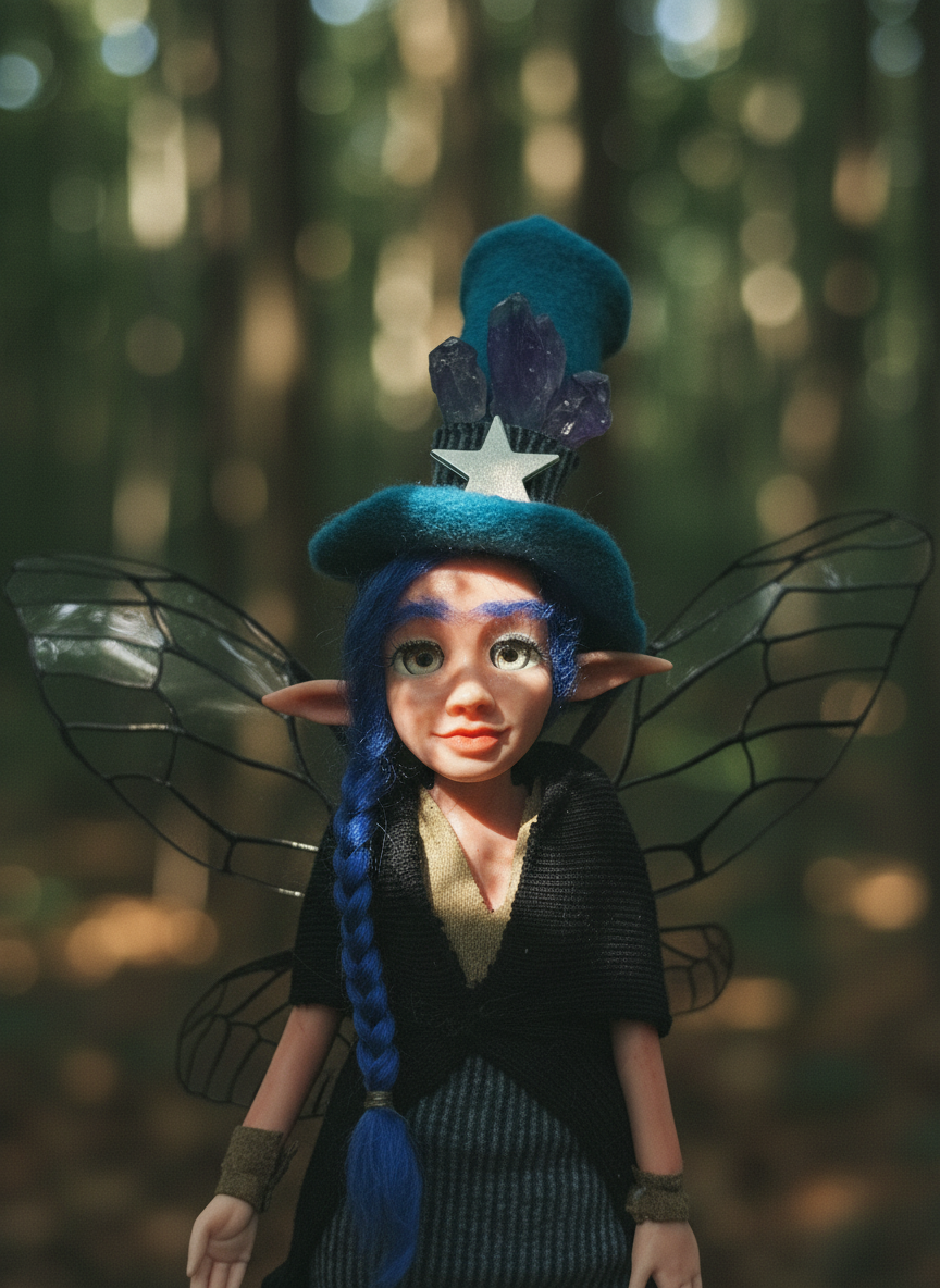 Celestia - Fairy — handmade spirituality guardian art piece by Duendes del Uruguay, view 3