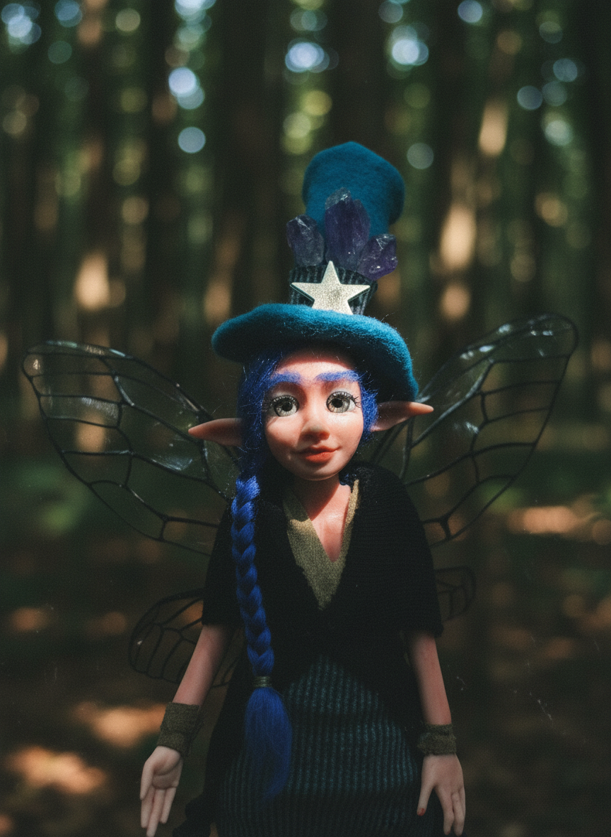 Celestia - Fairy — handmade spirituality guardian art piece by Duendes del Uruguay, view 2