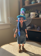 Celestia - Fairy — handmade spirituality guardian art piece by Duendes del Uruguay, view 4