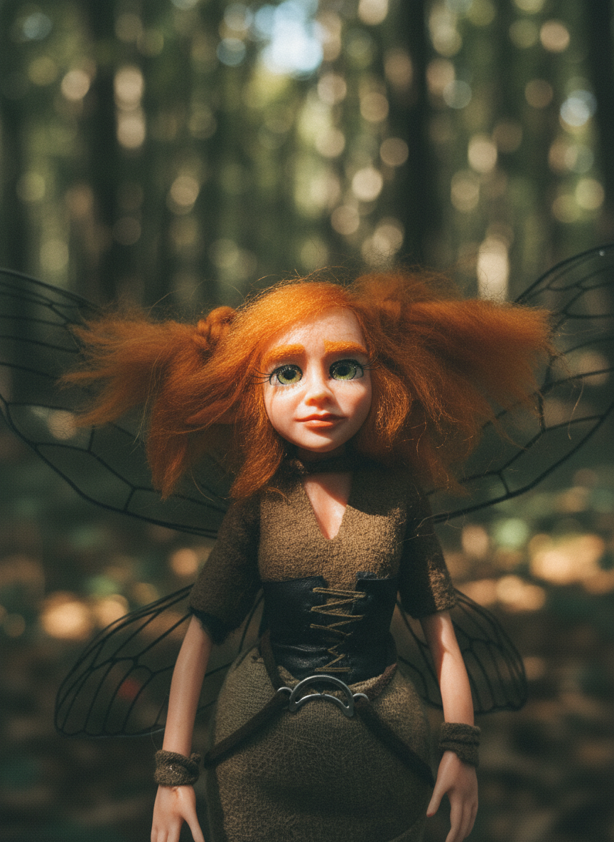 Lunara - Fairy, a handmade spirituality guardian art piece by Duendes del Uruguay