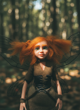 Lunara - Fairy, a handmade spirituality guardian art piece by Duendes del Uruguay