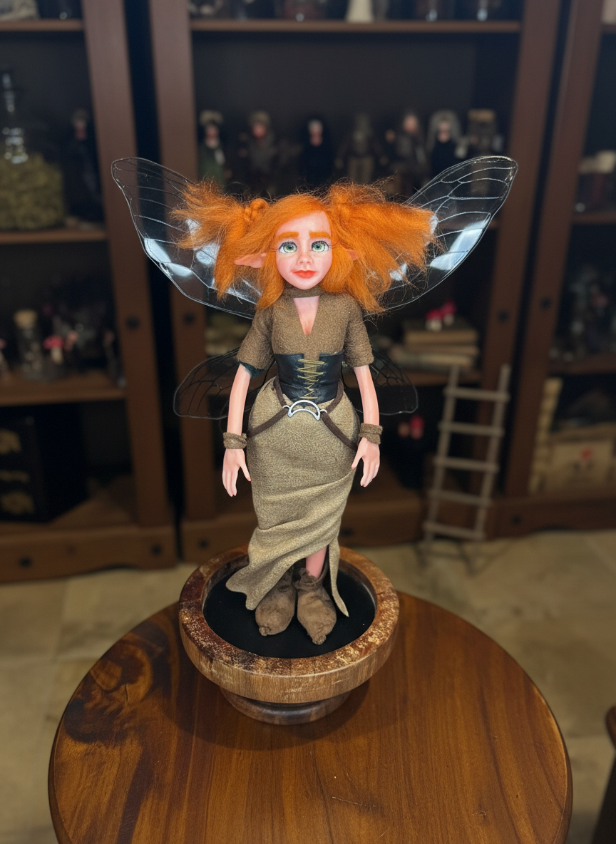 Lunara - Fairy — handmade spirituality guardian art piece by Duendes del Uruguay, view 2