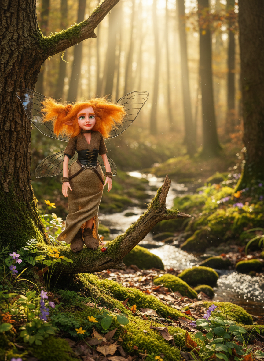 Lunara - Fairy — handmade spirituality guardian art piece by Duendes del Uruguay, view 6