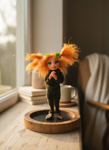 Zoé - Pixie — handmade luck guardian art piece by Duendes del Uruguay, view 5