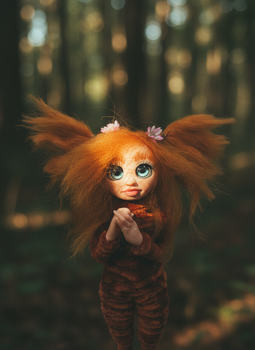 Cloe - Pixie — handmade wisdom guardian art piece by Duendes del Uruguay, view 8
