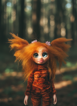 Cloe - Pixie, a handmade wisdom guardian art piece by Duendes del Uruguay