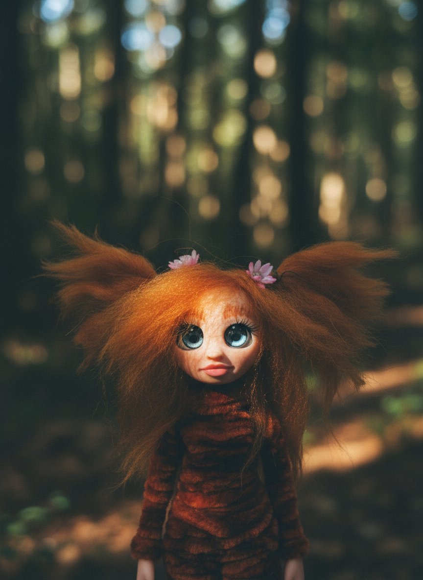 Cloe - Pixie — handmade wisdom guardian art piece by Duendes del Uruguay, view 9